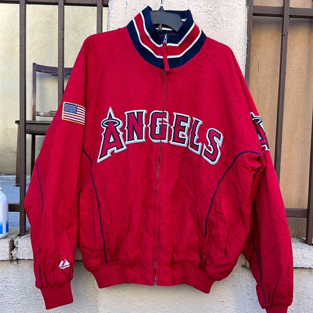 Anaheim Angels Majestic Dugout Bomber Jacket